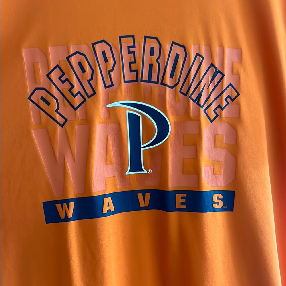 Champion Orange Pepperdine Waves Tee